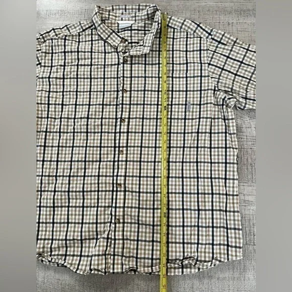 NWOT Columbia Men’s Brown and Black Short Sleeve Button Down Shirt Size XXL - Picture 7 of 13